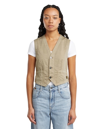 G-STAR Weste in Beige: Vorderseite