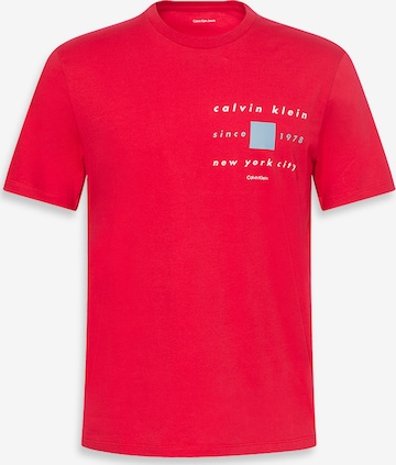 Calvin Klein Тениска в червено: отпред