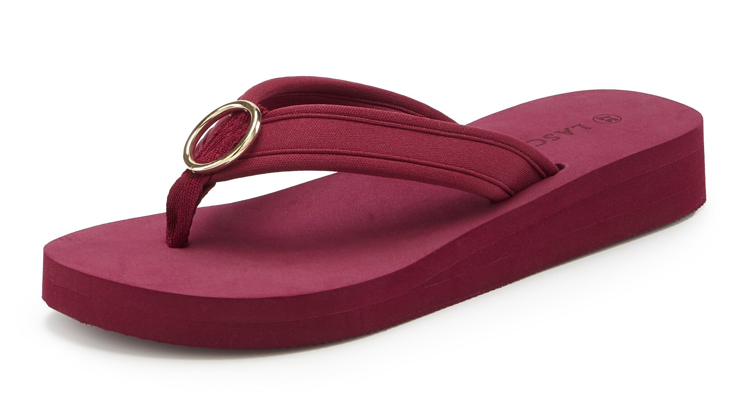 LASCANA - Sandalias de dedo en rojo: frente