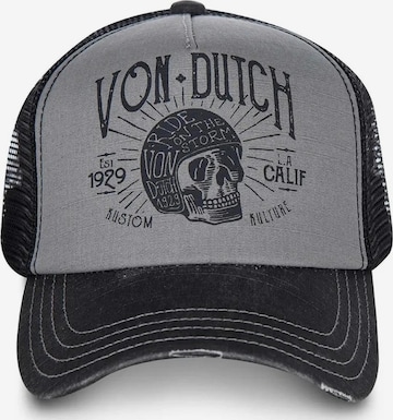 Casquette 'Gorra von dutch gris trucker skull logo' Von Dutch en gris : devant