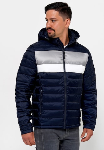 INDICODE JEANS Übergangsjacke 'Hampshire' in Blau: Vorderseite