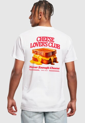 Mister Tee Póló 'Cheese Lovers Club' - fehér: elől