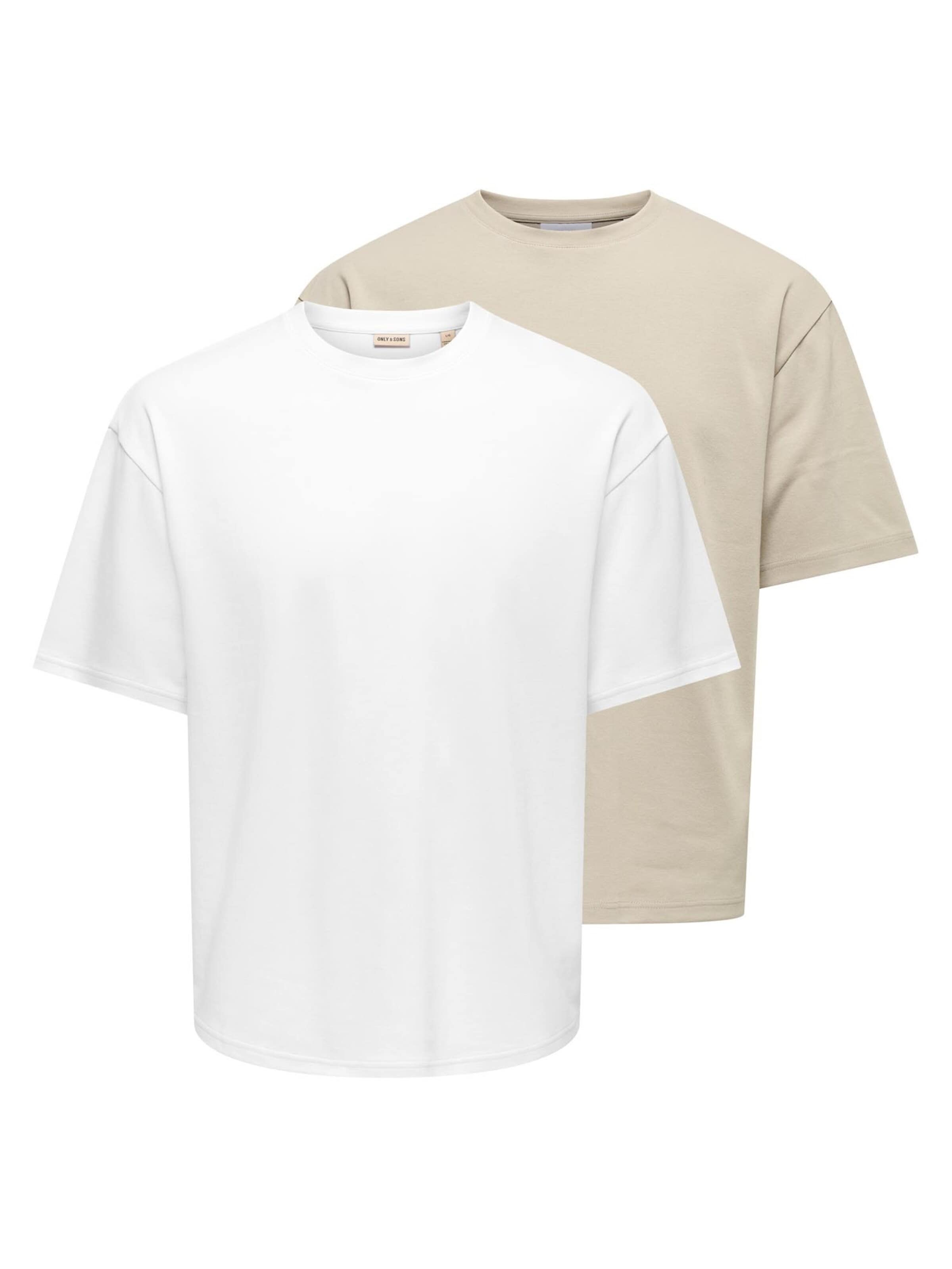 Only & Sons Shirt 'Caspian'‌‌‌ in Beige: Vorderseite