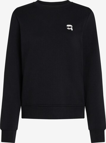 Karl LagerfeldSweater majica - crna boja: prednji dio
