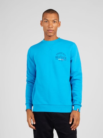 Sweat-shirt TOMMY HILFIGER en bleu : devant