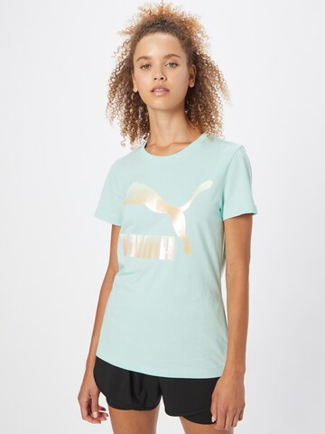 PUMA T-Shirt 'Classics' in Blau: predná strana