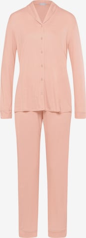 Hanro Pajama ' Natural Comfort ' in Orange: front