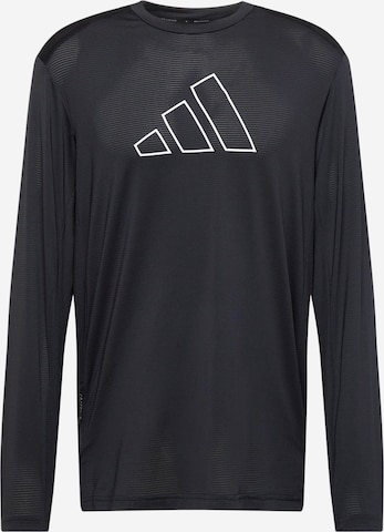 ADIDAS PERFORMANCE - Camiseta funcional 'Train Icons' en negro: frente