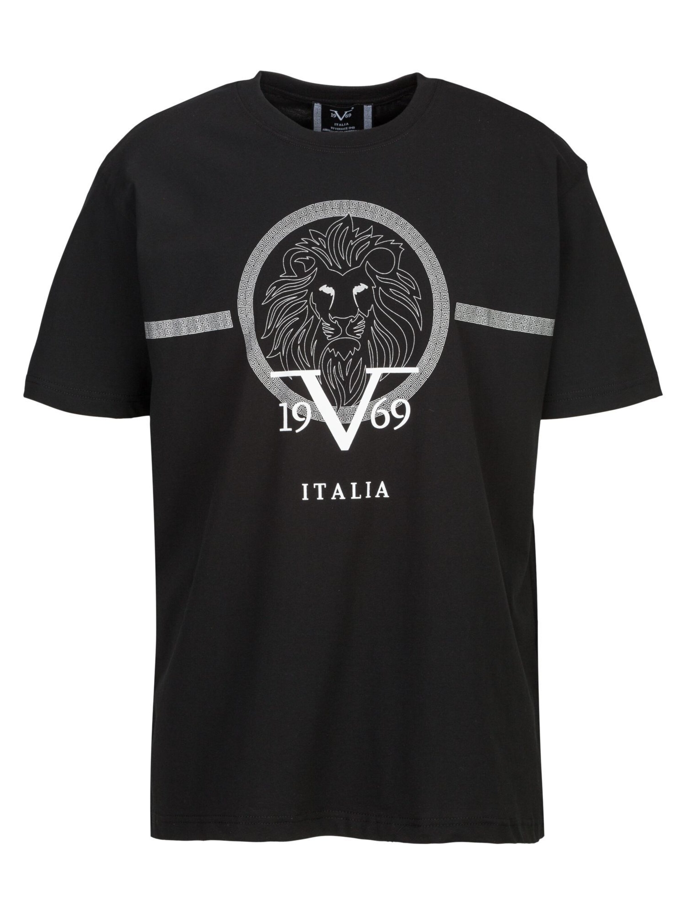 19V69 ITALIA Shirt 'Rafael' in Zwart: voorkant