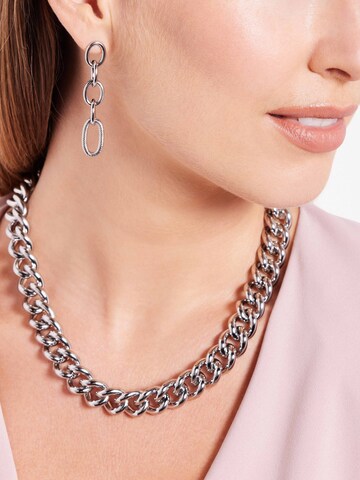 Boucles d'oreilles Lucardi en argent : devant