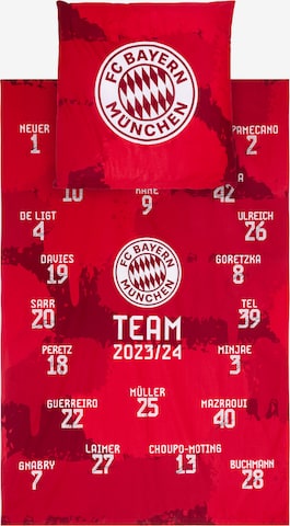 FC BAYERN MÜNCHEN Bettwäsche Signature 2023-24 'FC Bayern München' in Rot: predná strana