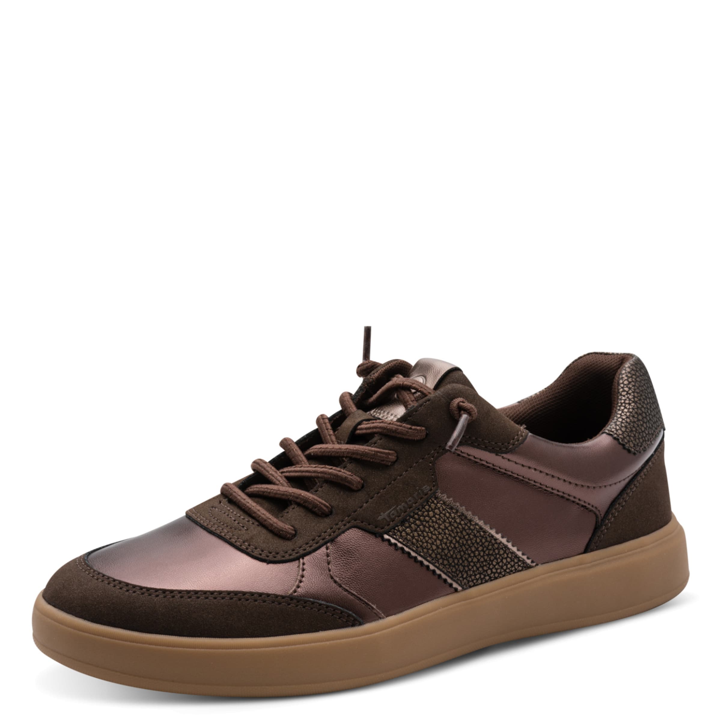 Baskets basses Tamaris en marron : devant