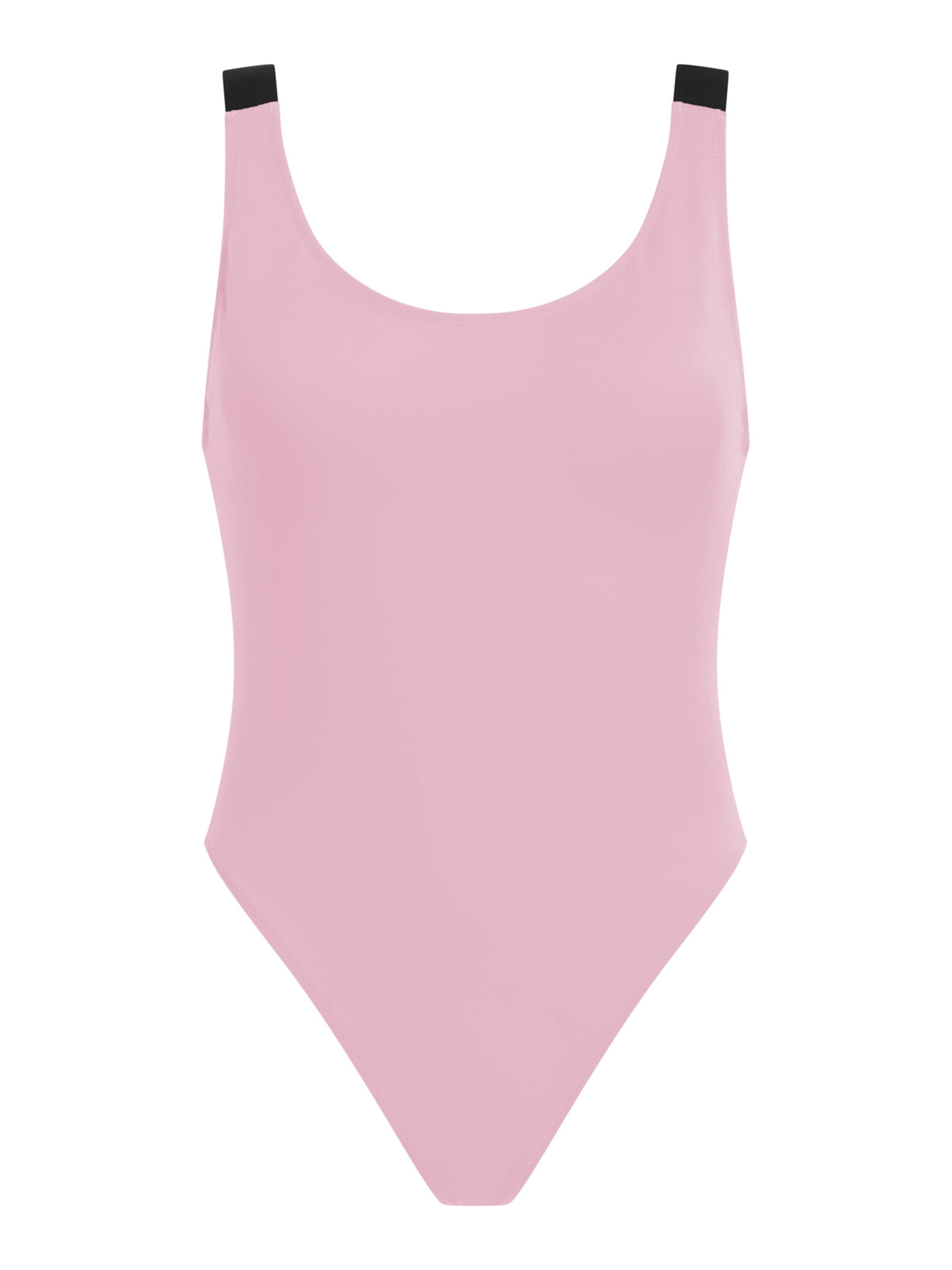 Calvin Klein Swimwear T-shirt Badpak in Roze: voorkant