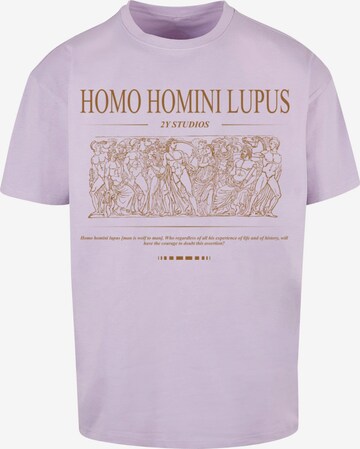 Maglietta 'Homini' di 2Y Premium in lilla: frontale