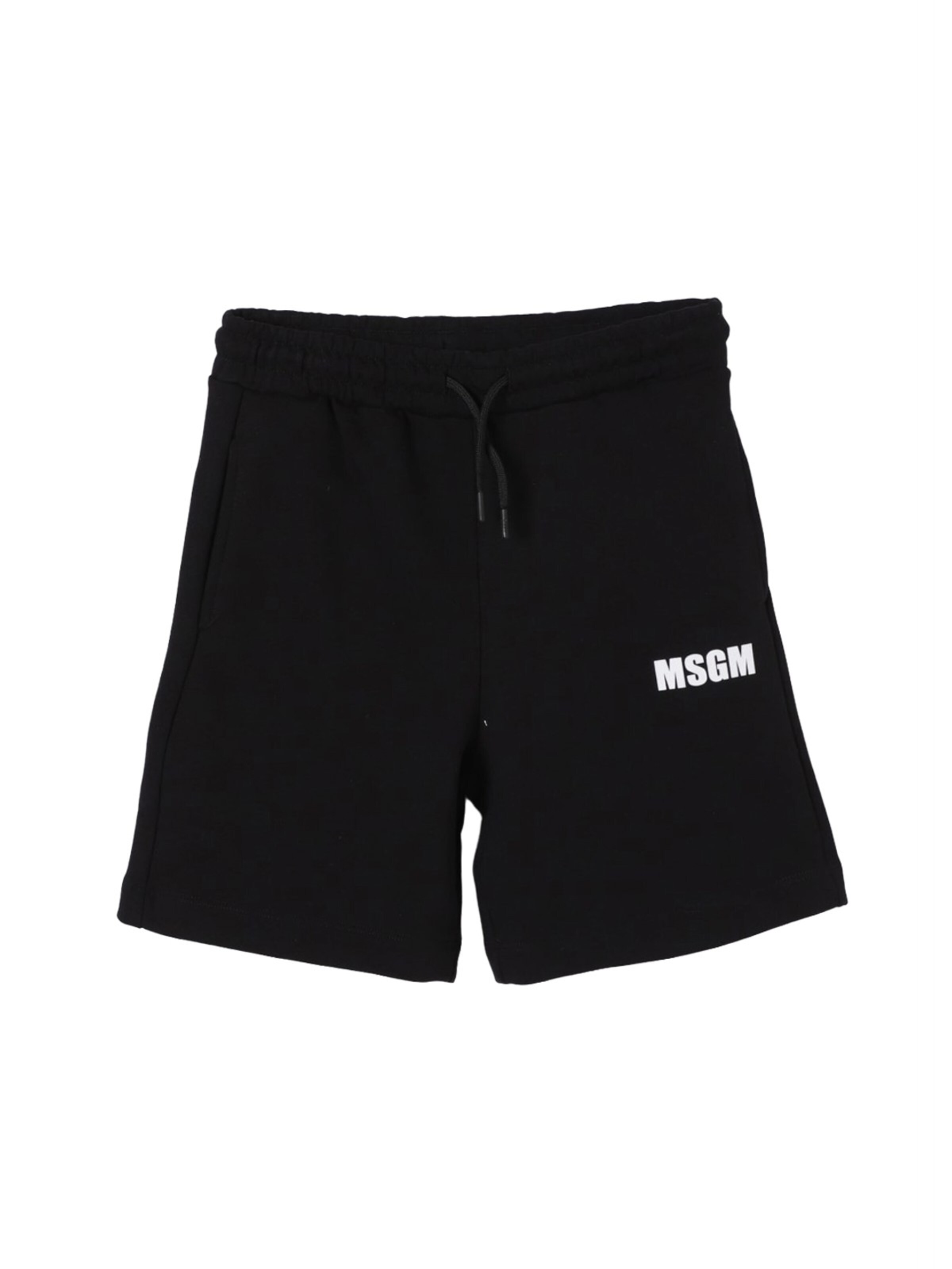 MSGM Regular Hose 'Bermuda felpa nero per bambino'‌‌‌‌ in Schwarz: Vorderseite