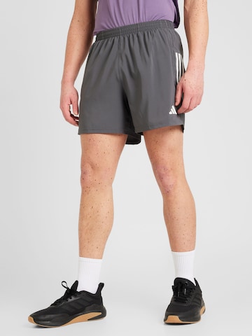 ADIDAS PERFORMANCE Regular Workout Pants 'OTR B' in Grey: front