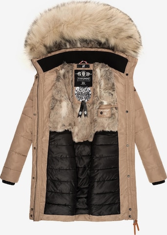 NAVAHOO Zimný kabát 'Paula' - Hnedá