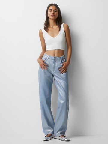 Regular Jeans de la Pull&Bear pe albastru