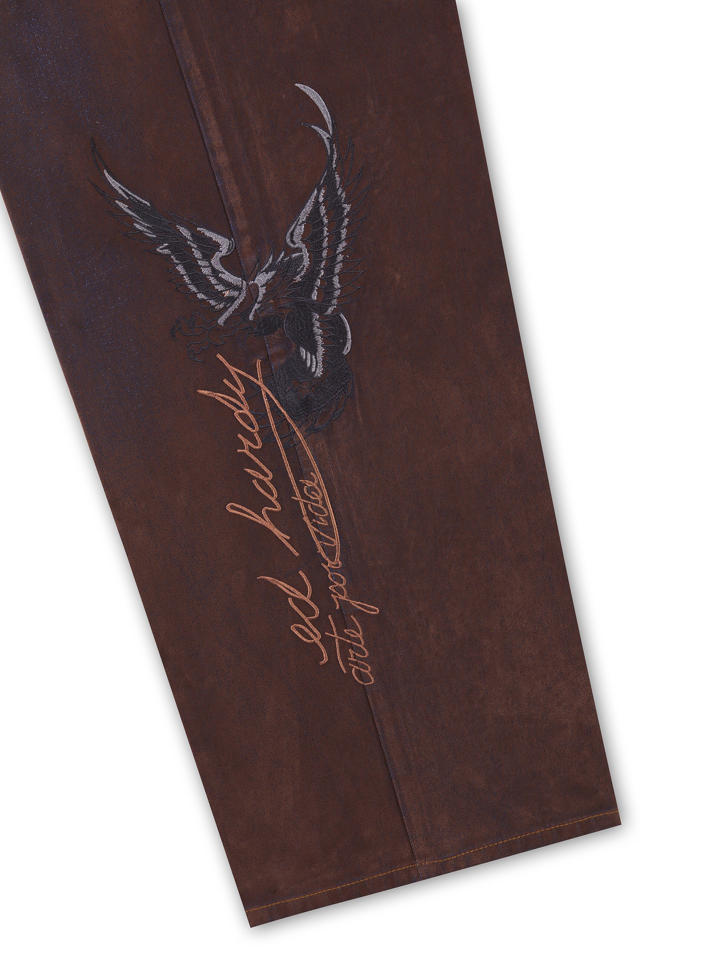 Ed Hardy Wide leg Jeans 'Signature Eagle' in Bruin