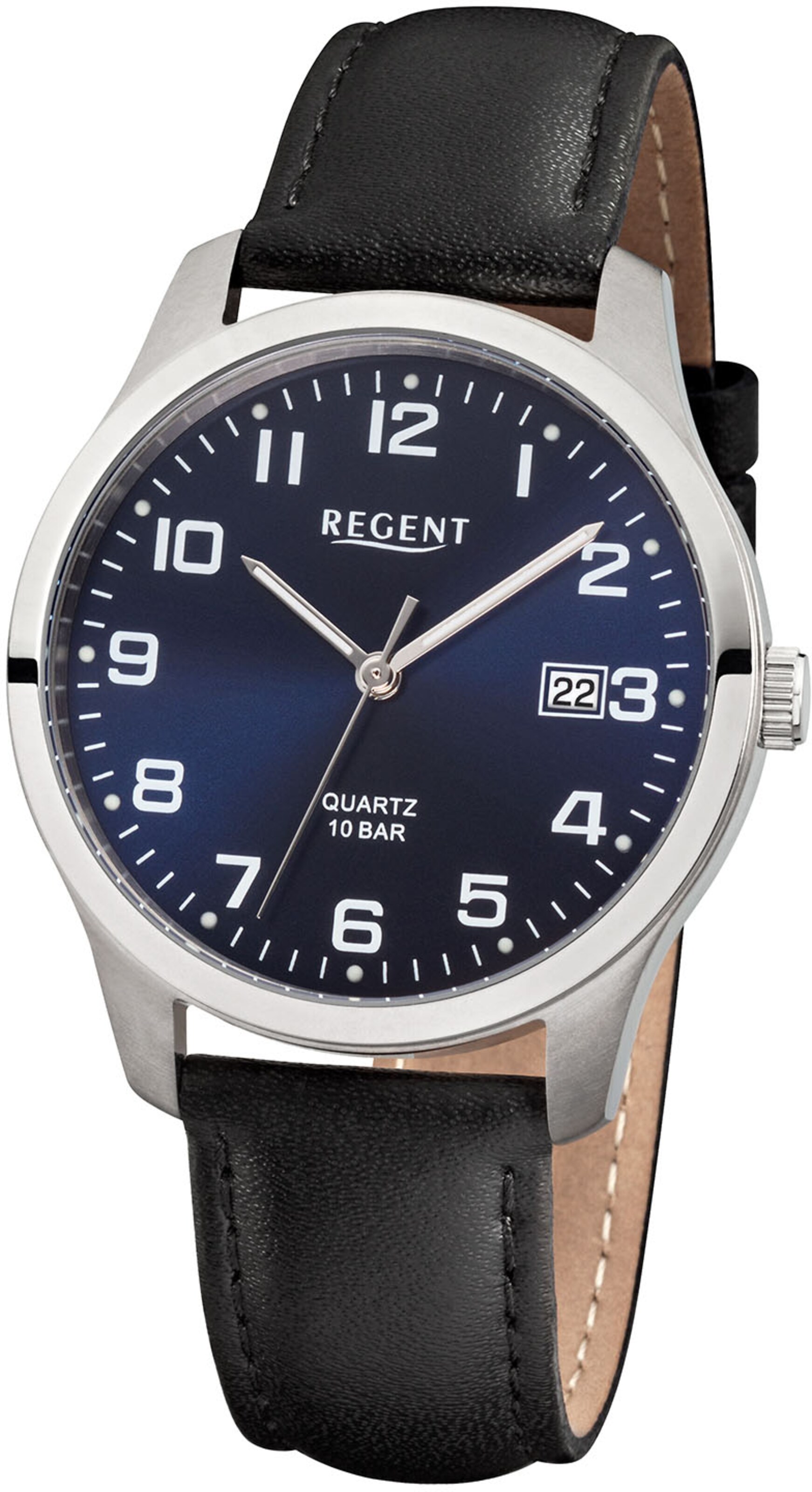 REGENT Analog Watch in Black: front