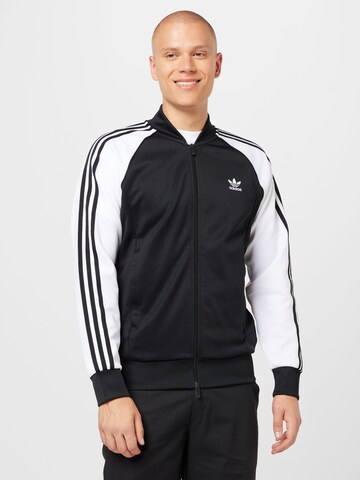 ADIDAS ORIGINALS Zip-Up Hoodie 'Adicolor Classics SST' in Black | ABOUT YOU