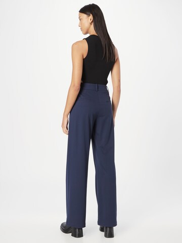 ESPRIT Wide leg Trousers with creases in Blue