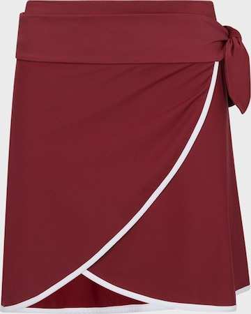 Jupe 'Wrap' WALLIEN en rouge : devant