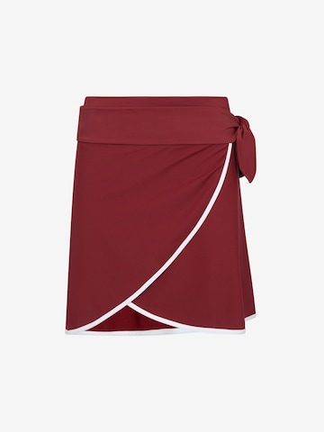 WALLIEN Rok 'Wrap' in Rood: voorkant