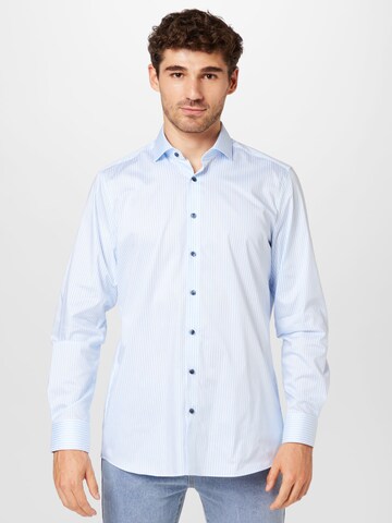 OLYMP Slim fit Button Up Shirt 'Level 5' in Blue: front