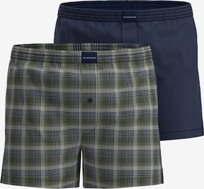 TOM TAILOR Bokserishortsit värissä laivastonsininen / khaki / oliivi / valkoinen, Tuotenäkymä