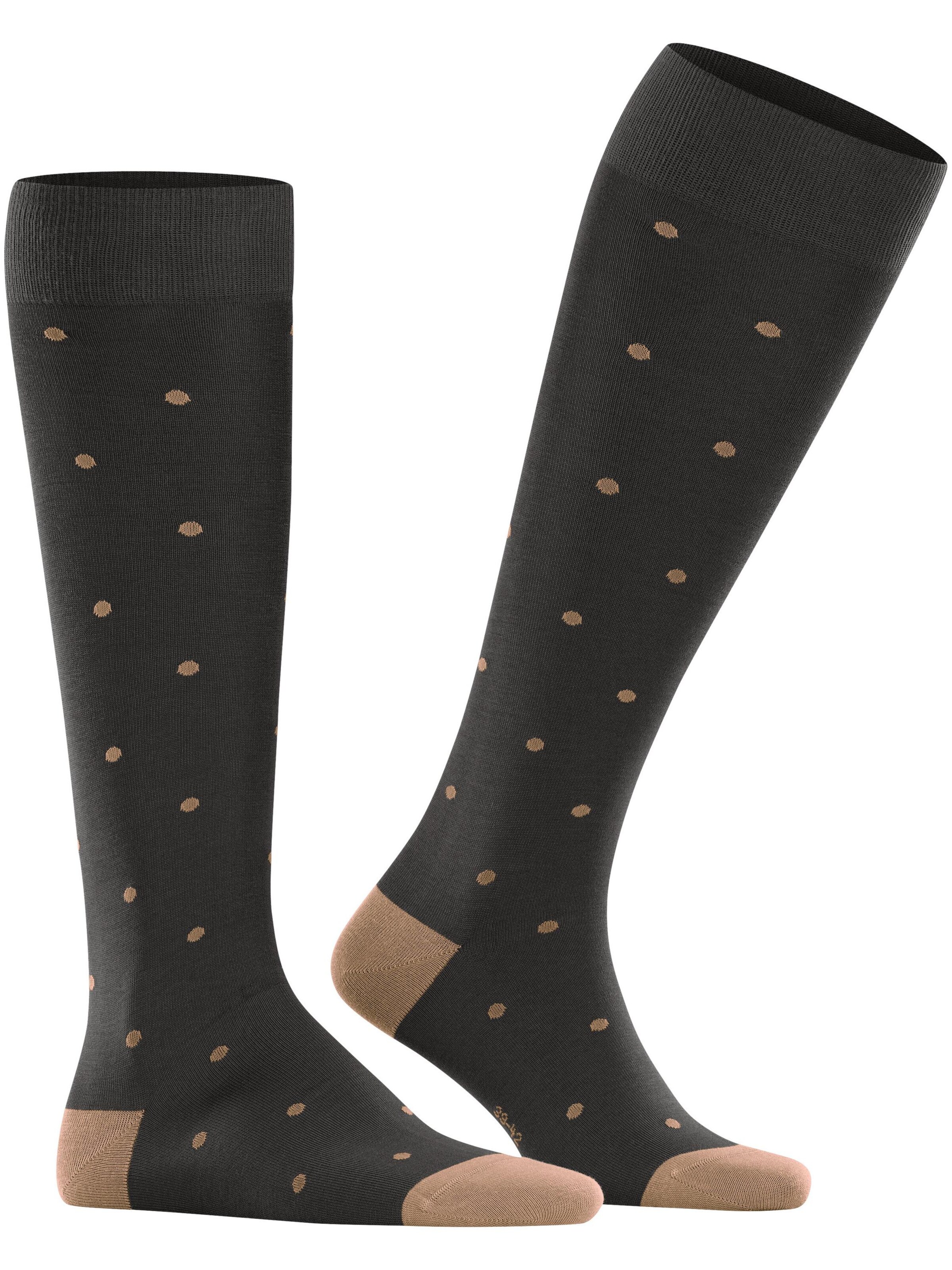 FALKE Knee High Socks 'Dot' in Brown