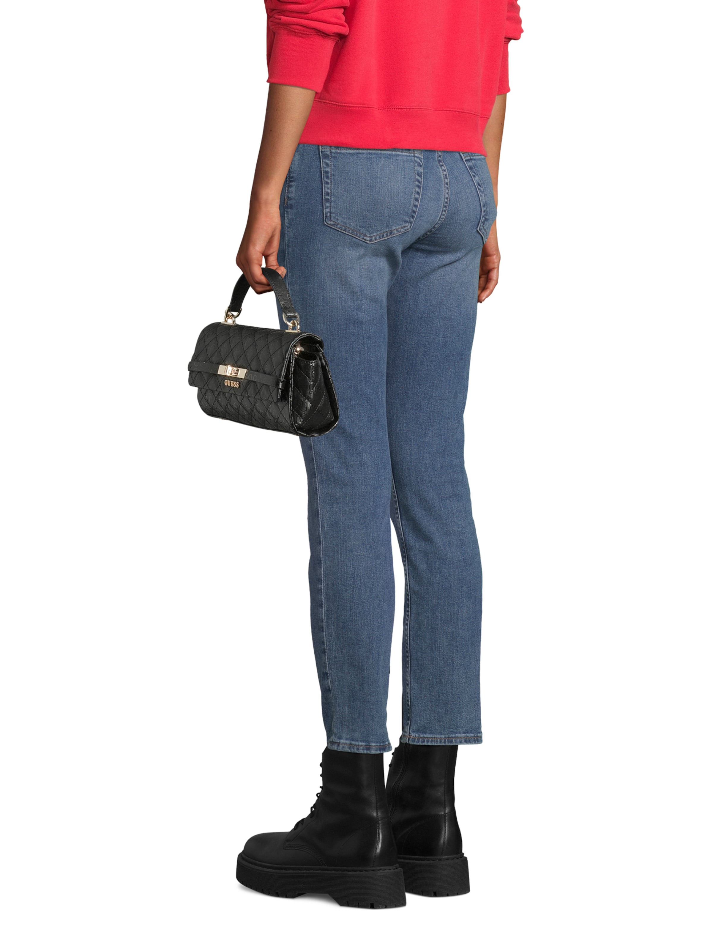 GUESS Handbag 'IDRA TOP HANDLE FLAP' in Black: front