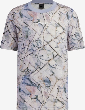 ADIDAS TERREX Functioneel shirt 'National Geographic Graphic Tencel Sleeve' in Lila: voorkant