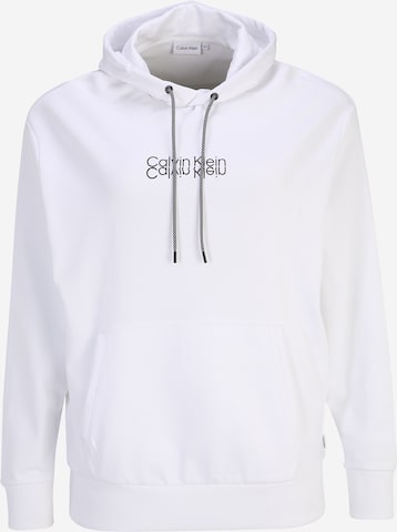Calvin Klein Big & Tall Sweatshirt in Wit: voorkant