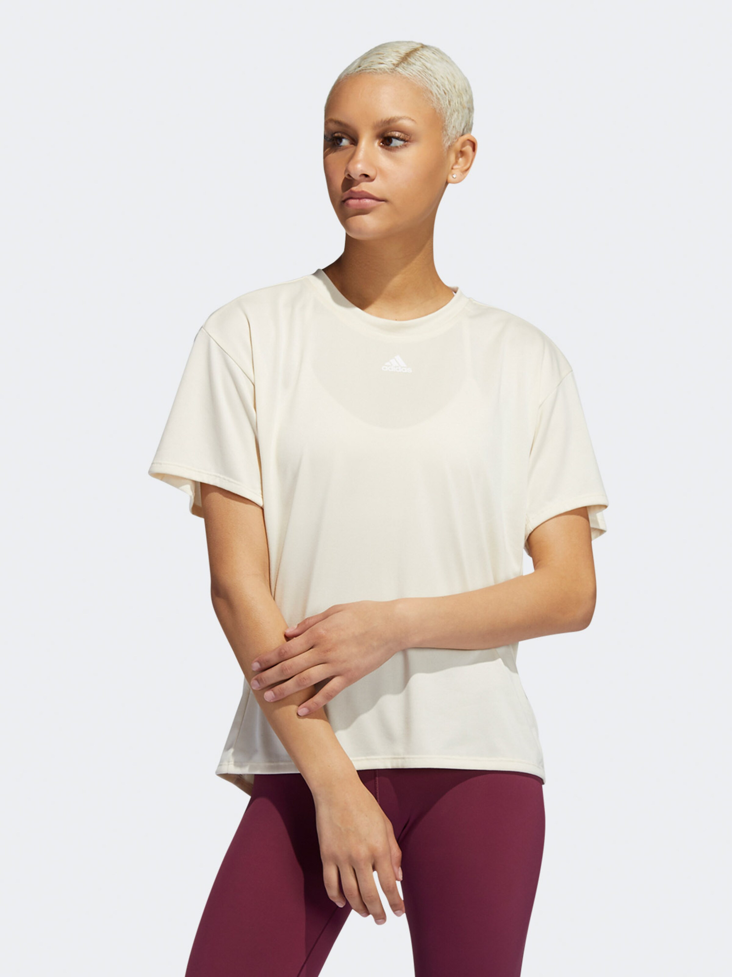 Frauen Sportarten ADIDAS PERFORMANCE Sportshirt 'TRNG 3S TEE' in Offwhite, Wollweiß - OS89614 Frauen Sportarten ADIDAS PERFORMANCE Sportshirt 'TRNG 3S TEE' in Offwhite, Wollweiß - OS89614