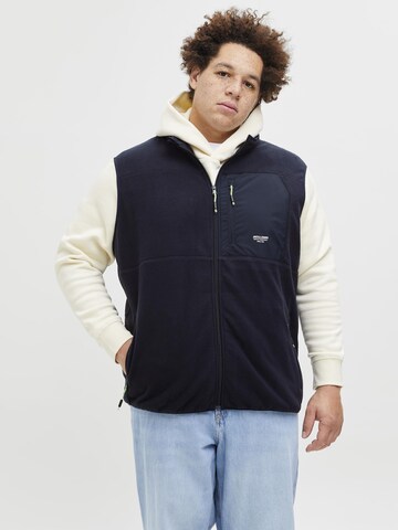 Gilet 'JJTHEO' Jack & Jones Plus en bleu : devant