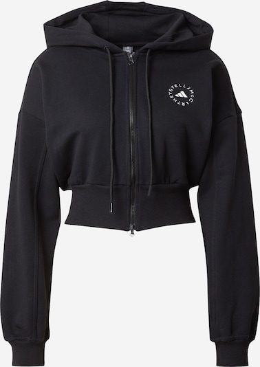 ADIDAS BY STELLA MCCARTNEY Sportsweatjacke in schwarz / weiß, Produktansicht