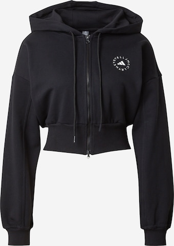 ADIDAS BY STELLA MCCARTNEY Athletic Zip-Up Hoodie in Black: front