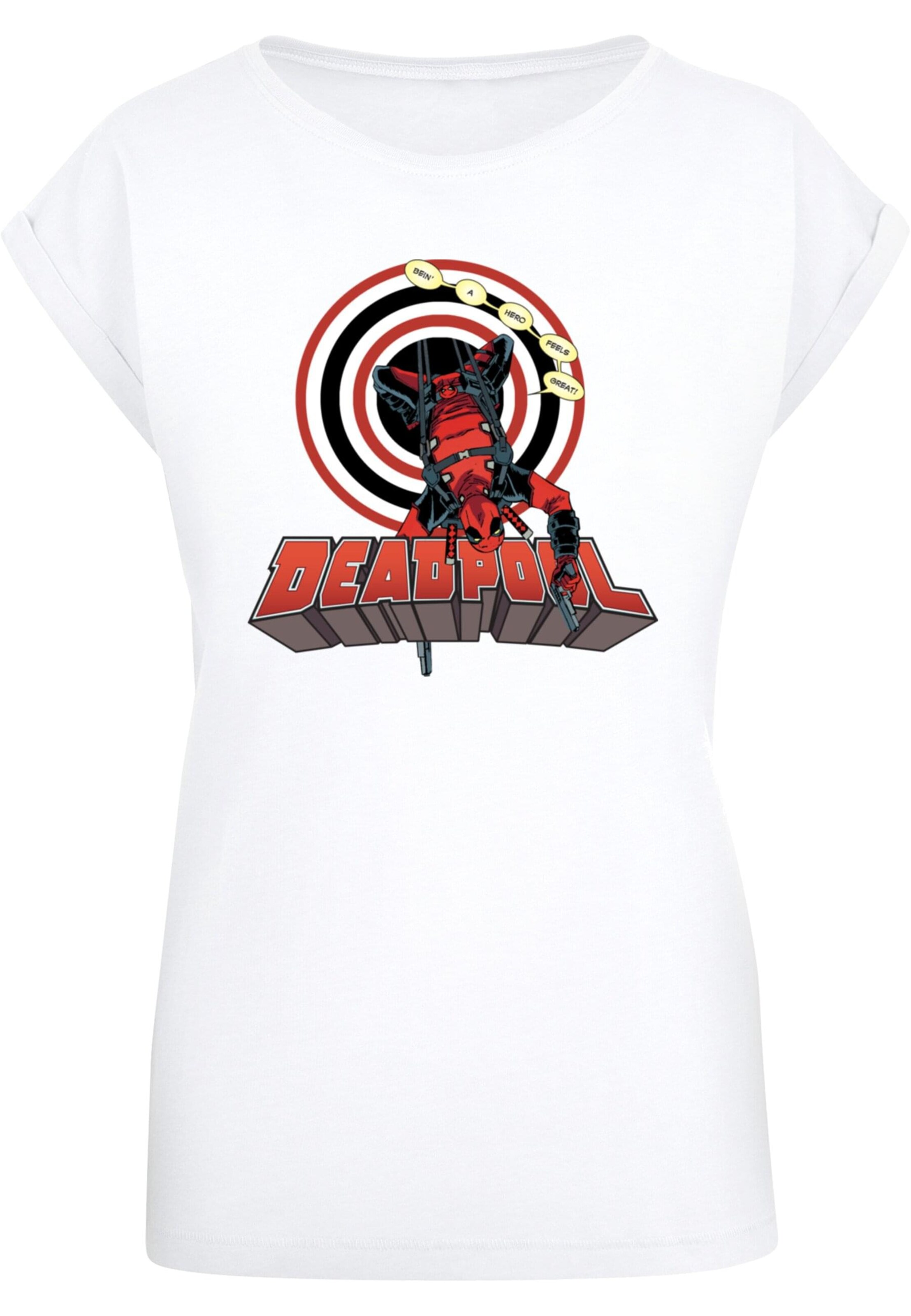 T-shirt 'Deadpool - Upside Down' ABSOLUTE CULT en blanc : devant