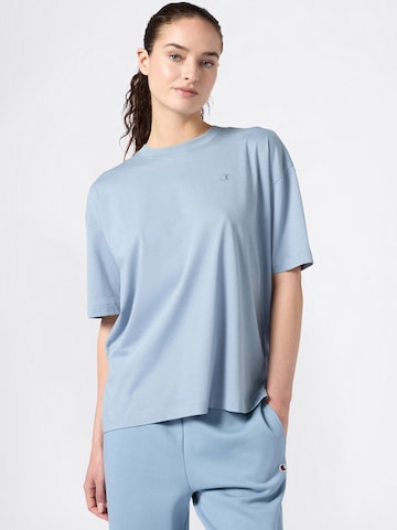 Champion Authentic Athletic Apparel T-Shirt in Blau: Vorderseite