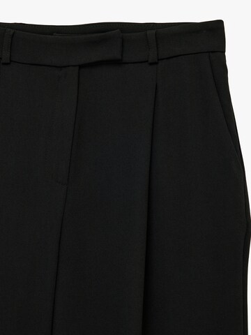 Koton Flared Pleat-Front Pants in Black