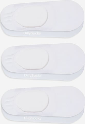 DillySocks Ankle Socks in White: front