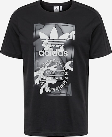 Tricou 'Graphics Camo Tongue' de la ADIDAS ORIGINALS pe negru: față