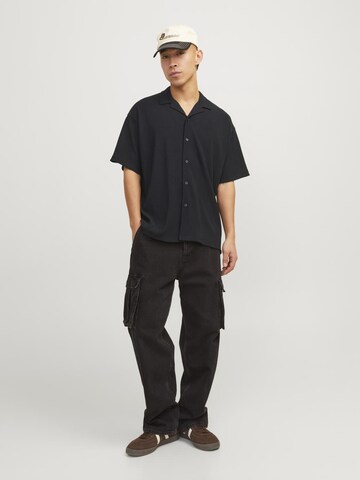 JACK & JONES Regular fit Overhemd 'VALENCIA' in Zwart