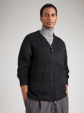Woodbird Kardigán 'Koon' - fekete: elől