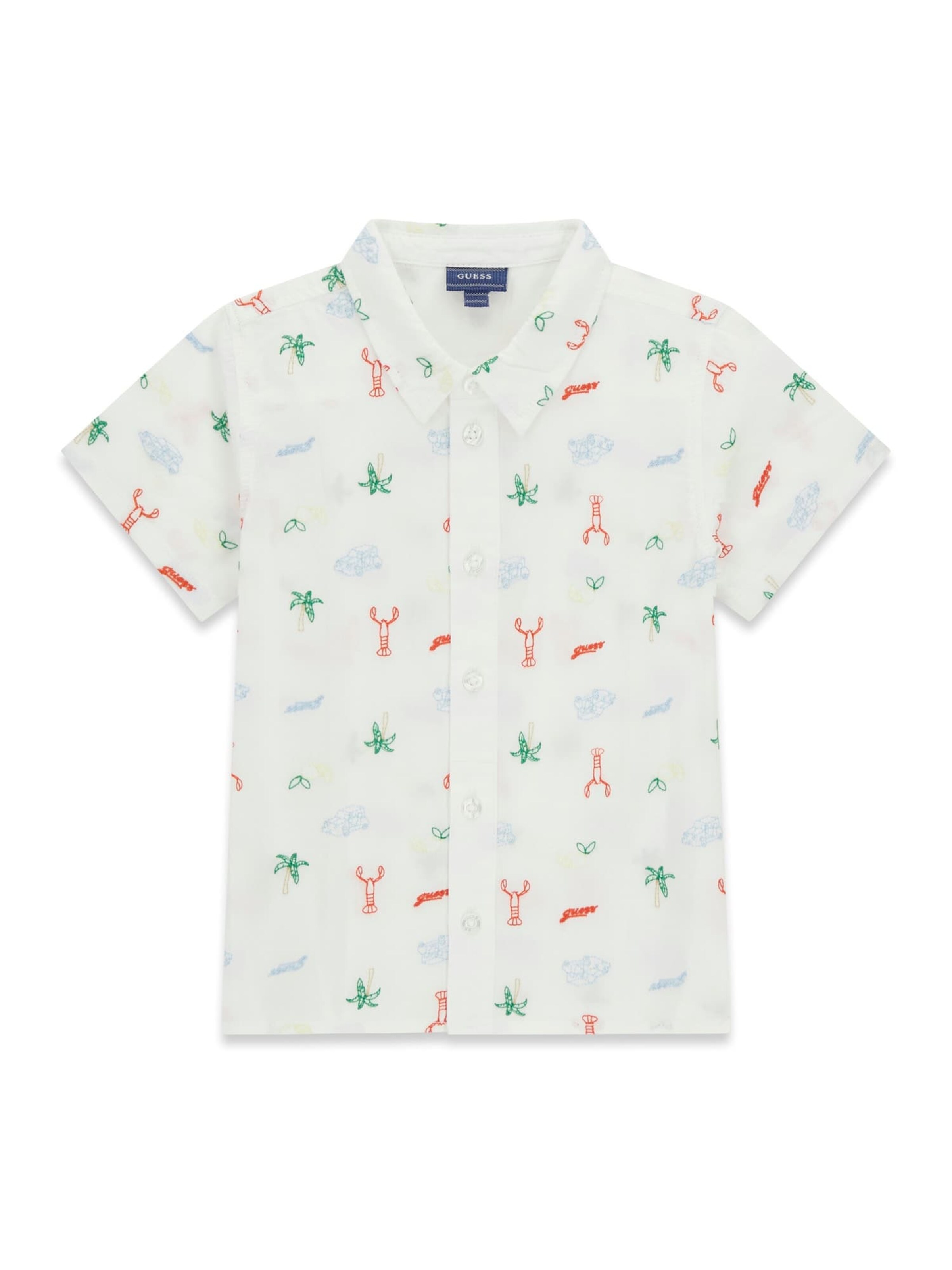 GUESS Regular fit Button Up Shirt in White: front