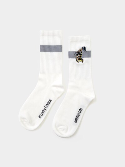 Bavarian Caps Athletic Socks 'Joe Dalton' in White, Item view