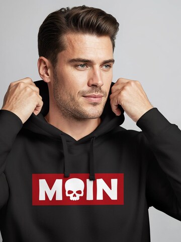 Neverless Sweatshirt 'Moin Skull' in Black