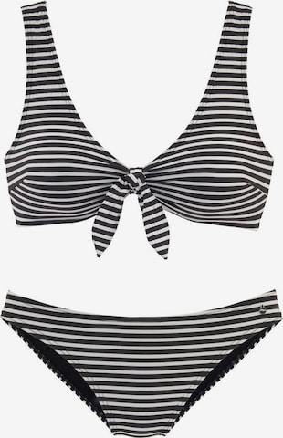 s.Oliver Triangle Bikini in Black: front