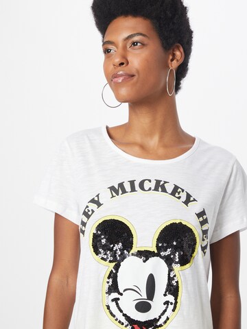 Tricou 'Mickey Sequins' de la PRINCESS GOES HOLLYWOOD pe alb